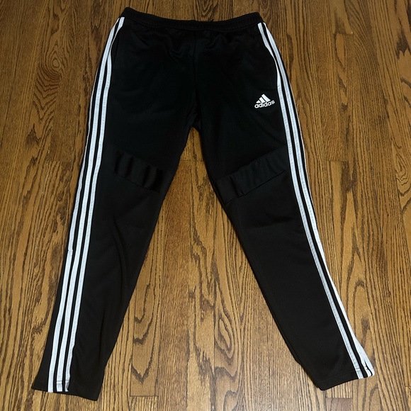 NWOT Adidas Men Large Track Jogger Pants Black Striped Aeroready Gym Tiro Sz L - Picture 2 of 5